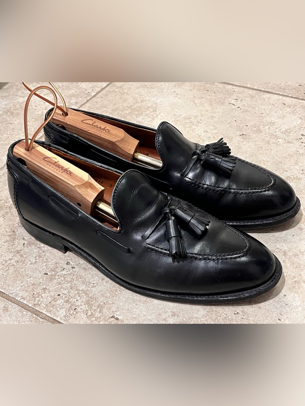 Alden X Brooks Brothers Black Calf Leather Tassel Loafers 11C USA Made EUC Nice!